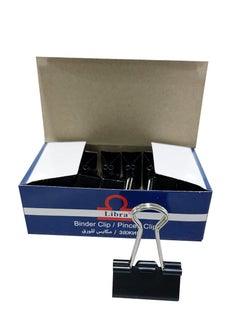 Libra Libra Binder Clip 12 Pieces Set, 19 mm Size  - Image 1
