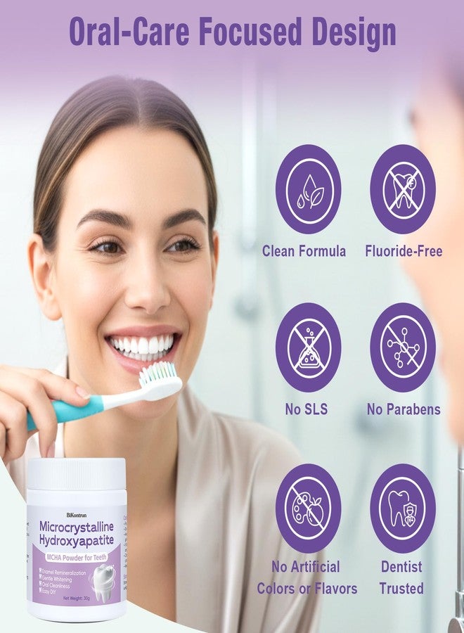 BiKontrun Microcrystalline Hydroxyapatite Powder for Teeth, MCHA Tooth Powder Supports Enamel-Friendly & Gentle Whitening, Fine Tooth Powder for Enamel Care, Easy DIY Oral Care Alternative 30g - Image 5