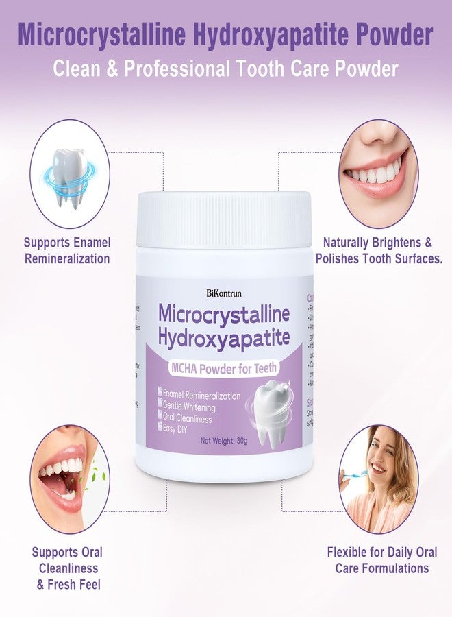 BiKontrun Microcrystalline Hydroxyapatite Powder for Teeth, MCHA Tooth Powder Supports Enamel-Friendly & Gentle Whitening, Fine Tooth Powder for Enamel Care, Easy DIY Oral Care Alternative 30g - Image 2