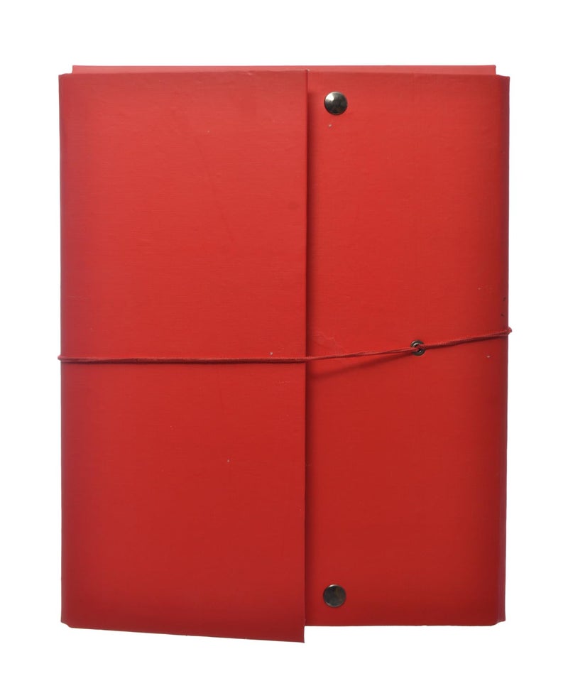 Plastic File Folder with Drawstring and Capsule - Red - 15913 - Image 1