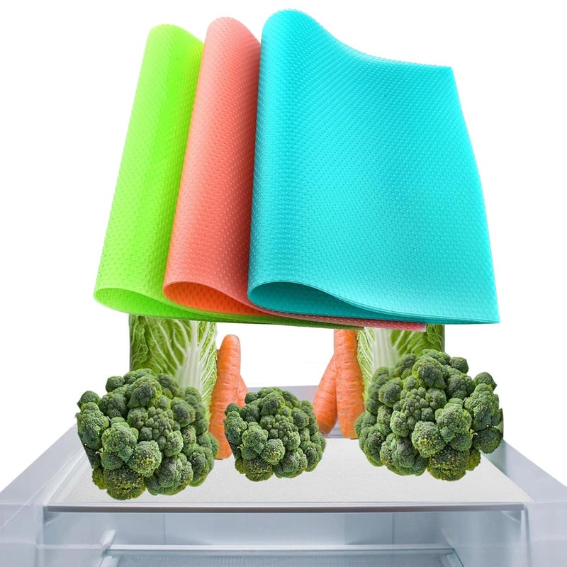 Thea Refrigerator Liners Mats Washable, Refrigerator Mats Liner Waterproof Oilproof, Fridge Liners for Shelves, Cover Pads for Freezer Glass Shelf Cupboard Cabinet Drawer (12 Pack of Mat) - Image 1