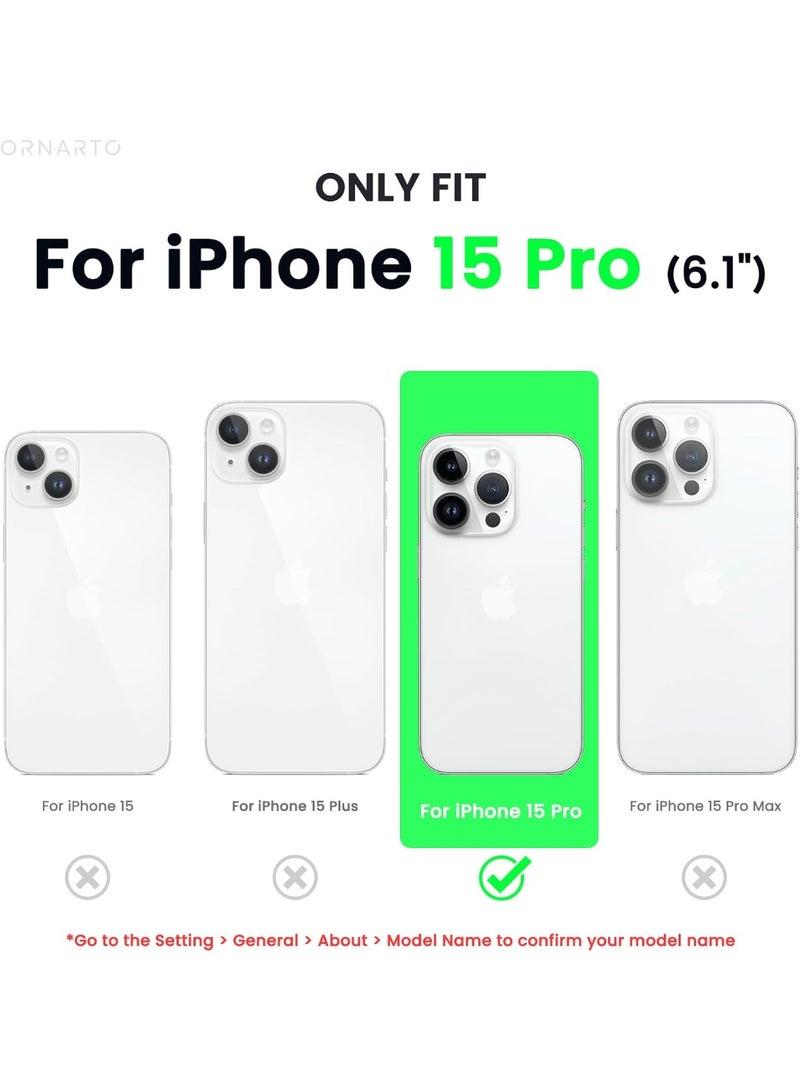 Houmt iPhone 15 Pro Case 6.1 Inch Liquid Gel Silicone iPhone 15 Pro Cover Inside Microfiber Soft Silky Touch Anti-Scratch Thin Shockproof Cover Compatible with iPhone 15 Pro - Image 2