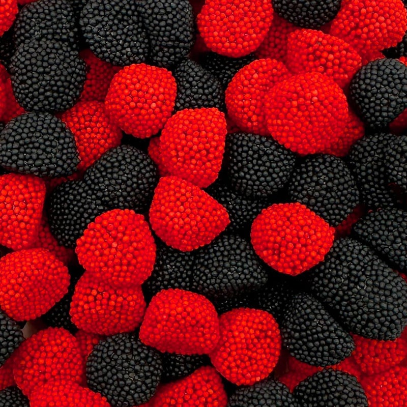 iLike Berries Gummy Candy  1Pound Bag  Crunchy Raspberry and Blackberry Chews  Black  Red Candy for Parties Buffets and Treat Bags  Fun Crunchy Gummies - Image 3