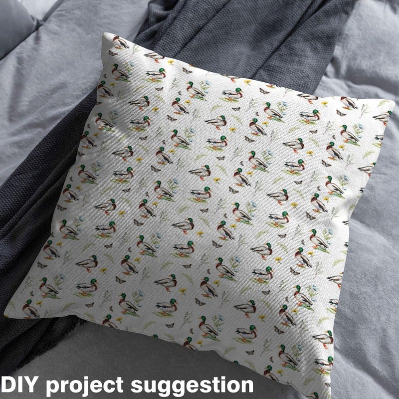 Local market compliant trusted quality Feelyou Mallard Ducks Fabric by The Yard Wild Animal Duck Upholstery Fabric for Sewing Crafting Hunting Theme Waterproof Indoor Outdoor Decor for Home DIY Projects 1 Yard Classic modern blend design - Image 4