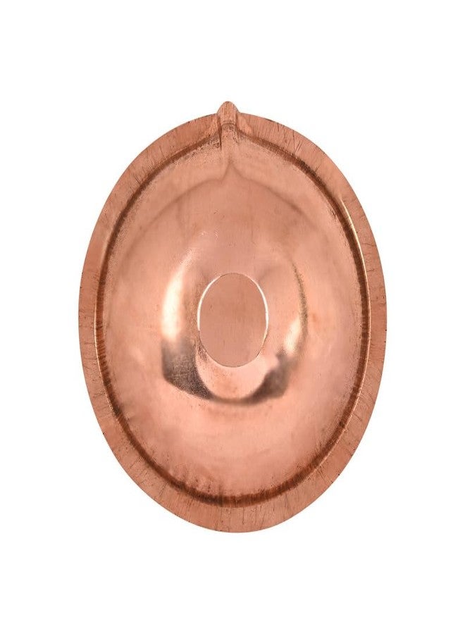 ROLIMOLI Copper Akhand Diya (Size 1) -25 Gm | High Quality Oil Lamp for Daily Puja & Other Religious Rituals, Home, Office & Temples Festive Gifts | Copper Diya for Home Decor (2cm H x 8cm L) - Image 2