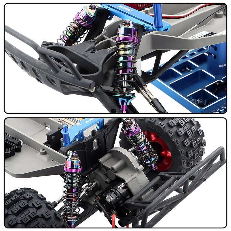 GLOBACT RC Oil Shocks Absorber Colorful RC Shock Absorber Damper Set for Traxxas Slash 2WD/4x4 Stampede Rustler Bandit Hoss F-150 1/10 RC Upgrade Parts Replace 5862 (4PCS) - Image 5