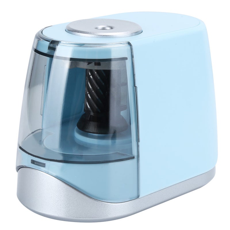 Electric Pencil Sharpener Blue Full Automatic Replaceable Tool Holder Student Stationery - Image 2
