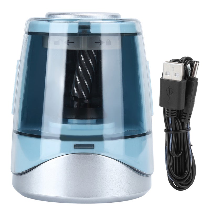Electric Pencil Sharpener Blue Full Automatic Replaceable Tool Holder Student Stationery - Image 1