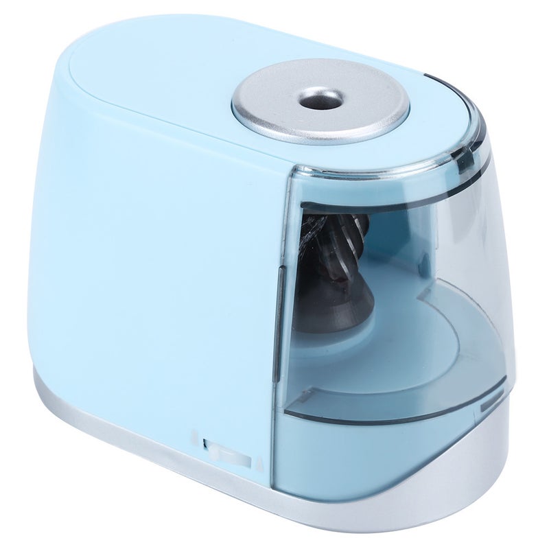Electric Pencil Sharpener Blue Full Automatic Replaceable Tool Holder Student Stationery - Image 3