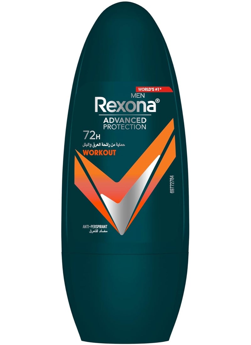 Rexona - Rexona Antiperspirant Men 72 H Workout Roll On 50 Ml - Image 1