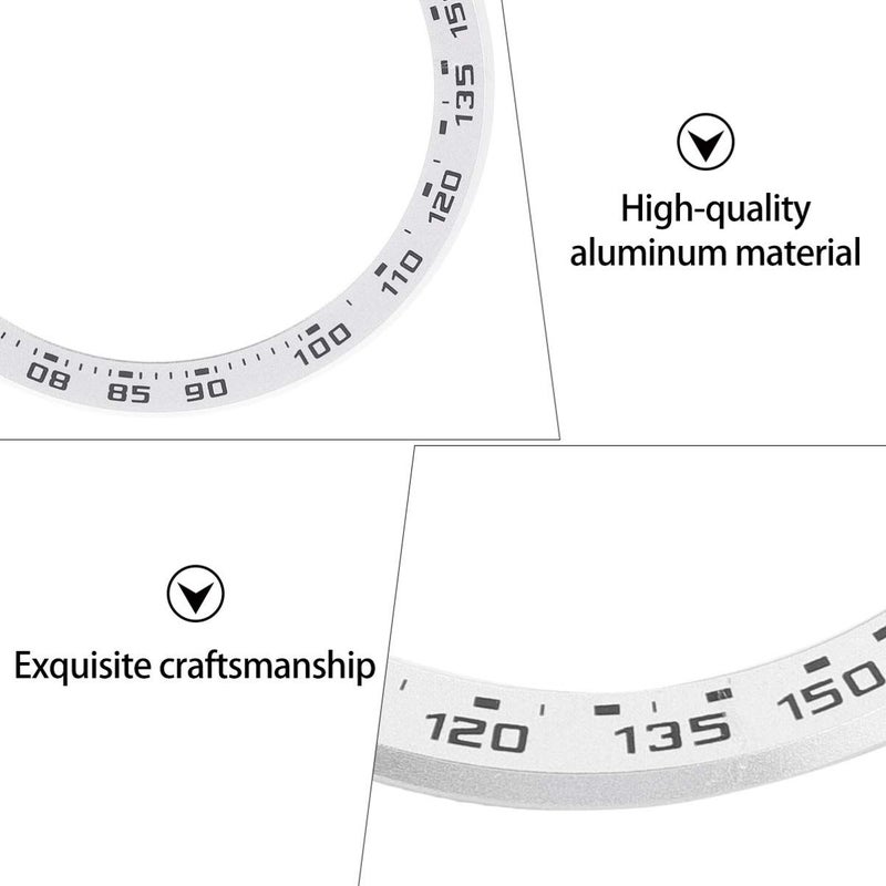 Silver Metal Watch Bezel Lightweight Protective Accessory Prevent Scratches Polished Finish - Image 4