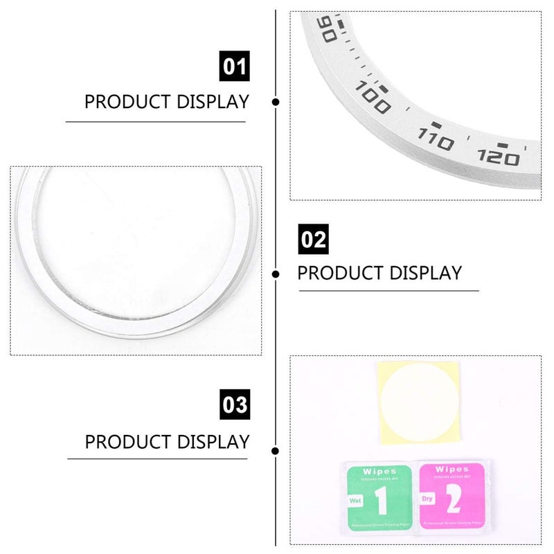 Silver Metal Watch Bezel Lightweight Protective Accessory Prevent Scratches Polished Finish - Image 5