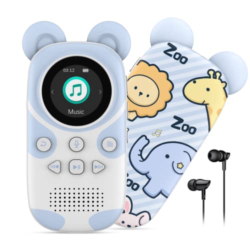 RUIZU 64GB Bluetooth MP3 Player for Kids, Cartoon Zoo Portable Music Player, Child MP3 Player with Bluetooth, Speaker, FM Radio, Voice Recording, Stopwatch, Pedometer, Expandable 128GB Micro SD Card - Image 1