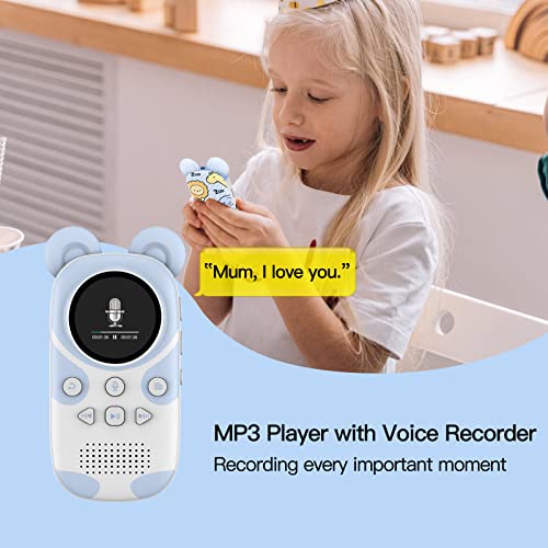 RUIZU 64GB Bluetooth MP3 Player for Kids, Cartoon Zoo Portable Music Player, Child MP3 Player with Bluetooth, Speaker, FM Radio, Voice Recording, Stopwatch, Pedometer, Expandable 128GB Micro SD Card - Image 5
