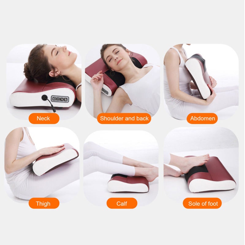 Neck Massager Blue UK Plug 16 Powerful Finger Massage Heads Electric Massager - 4D Deep Tissue Massage Adjustable Speed Heating Portable Massager for Home Office Car Travel - Image 5