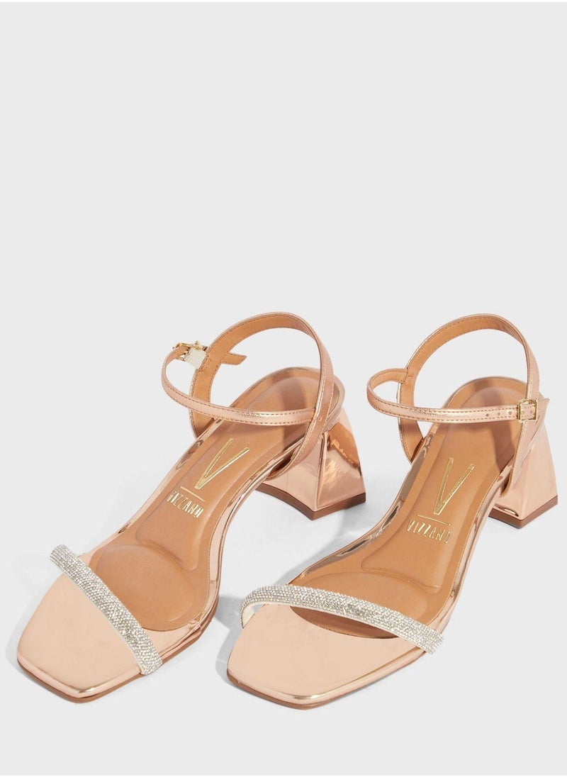 VIZZANO Block Heel Sandals for Women – Stylish Ladies Heels Sandals for Everyday Wear - Image 4