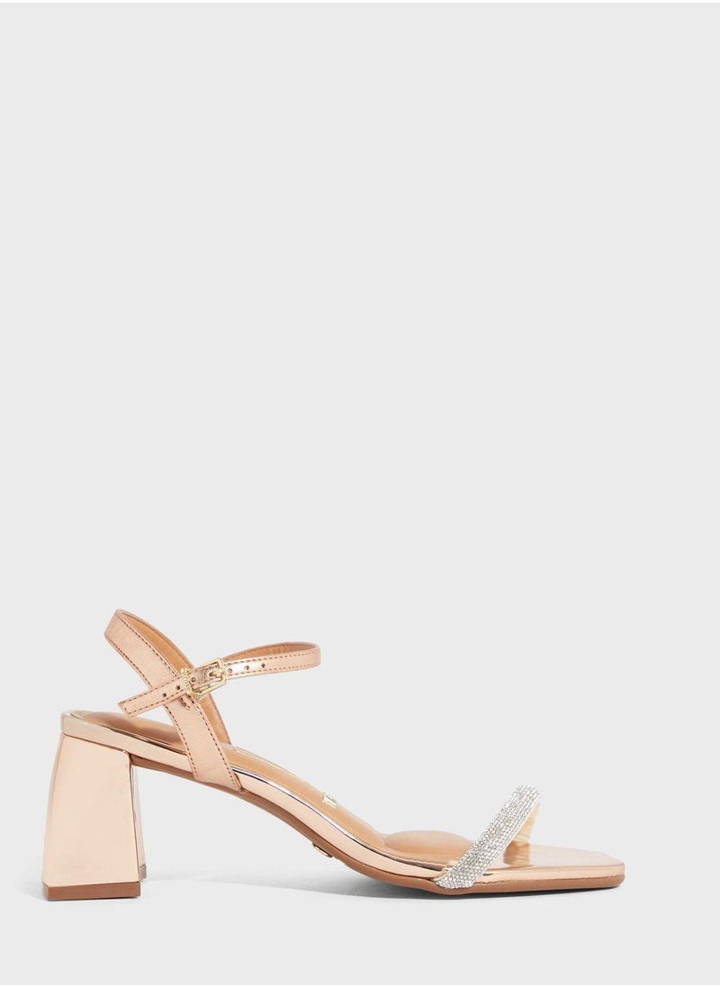 VIZZANO Block Heel Sandals for Women – Stylish Ladies Heels Sandals for Everyday Wear - Image 1