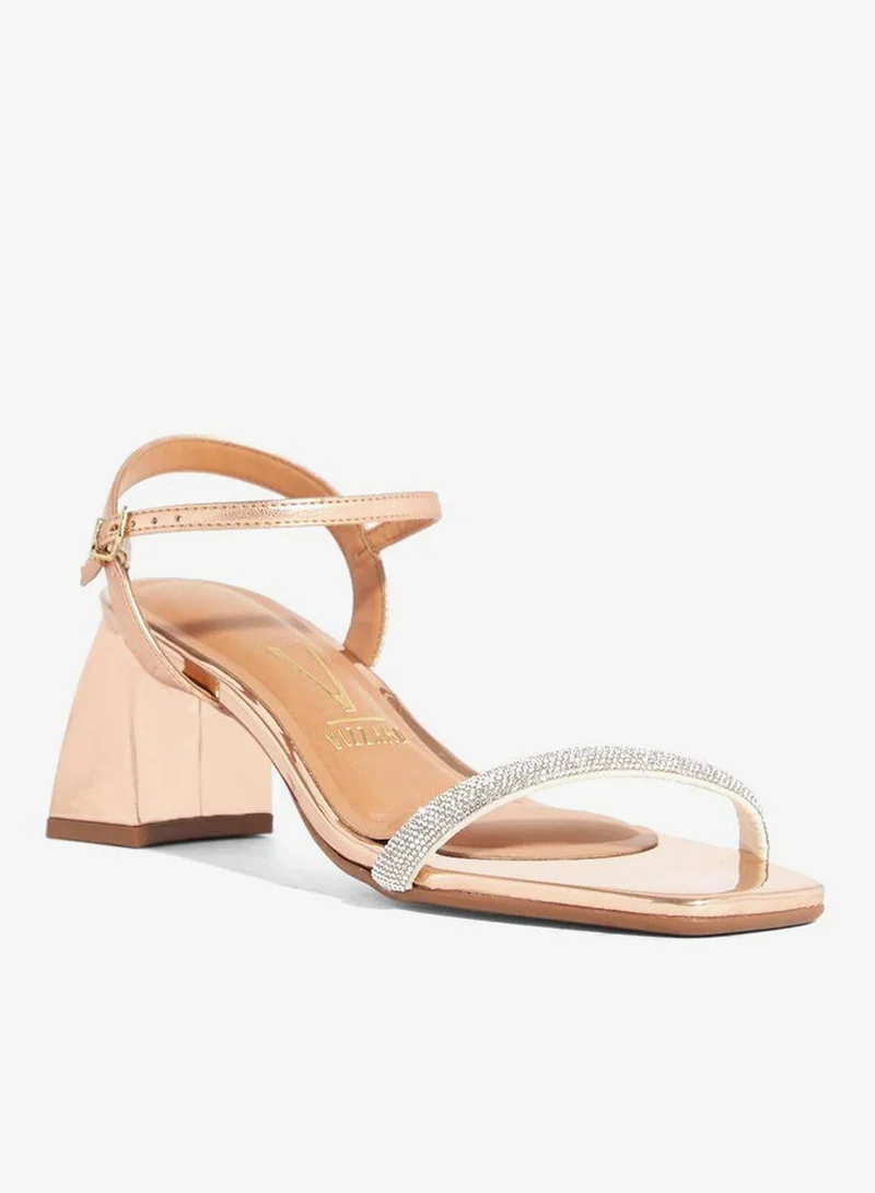 فيزانو صنادل بكعب عريض للنساء - صنادل أنيقة بكعب عالٍ للارتداء اليومي