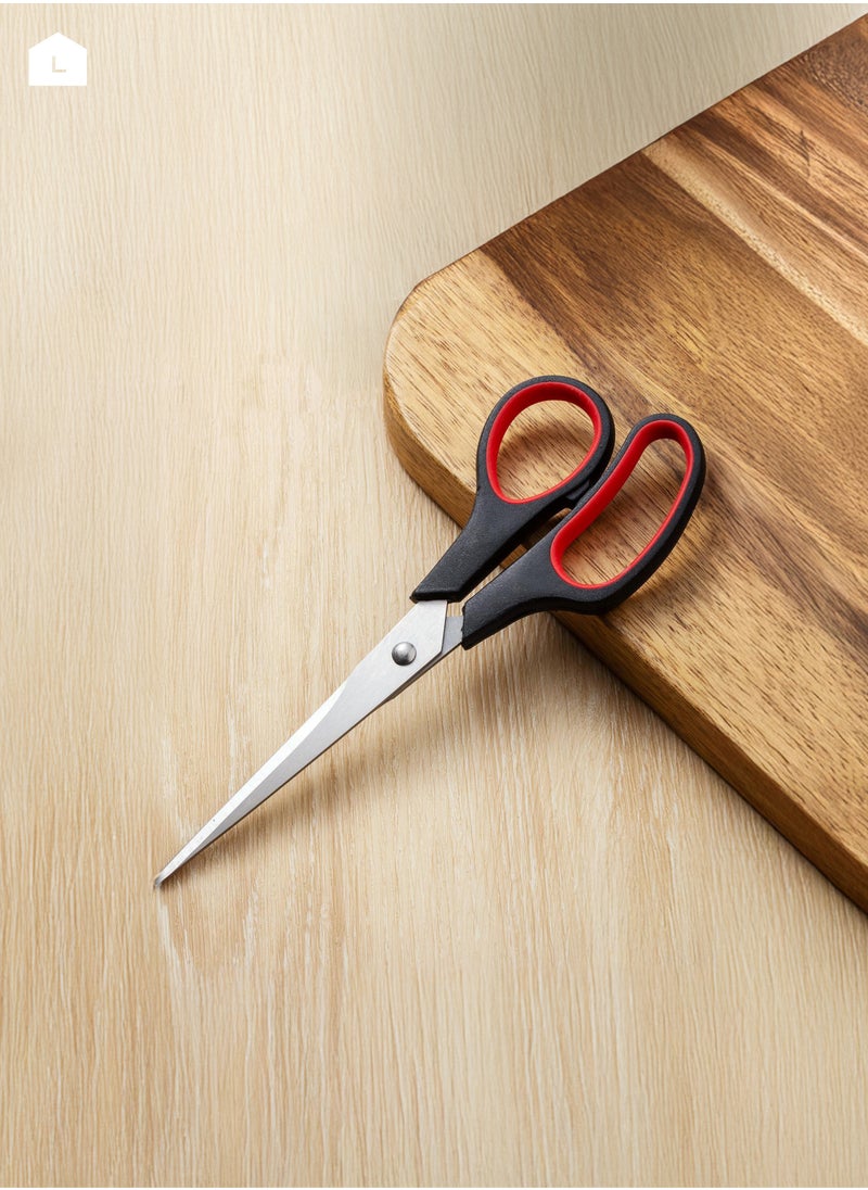 Scissors -8.5-inch and 5.5-inch- Precision Pointed Tip Utility Scissors with Soft Grip Ambidextrous Design - DIY Craft Sewing Office Household Kitchen on Paper Fabric Plastic Leather Rubber