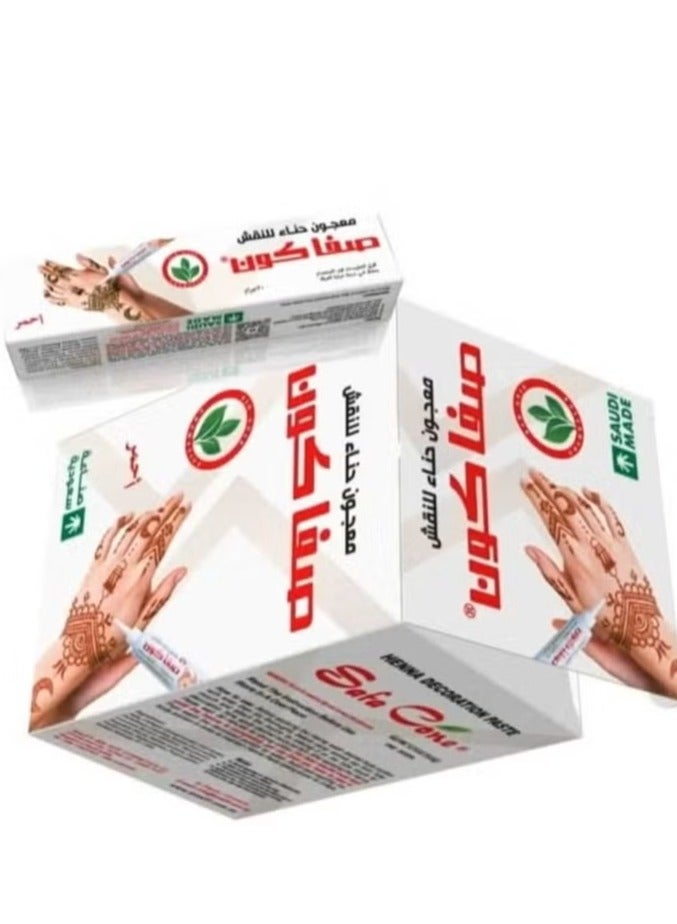 Safa Henna paste, engraving and decorating the body, contains 12 pieces in red color