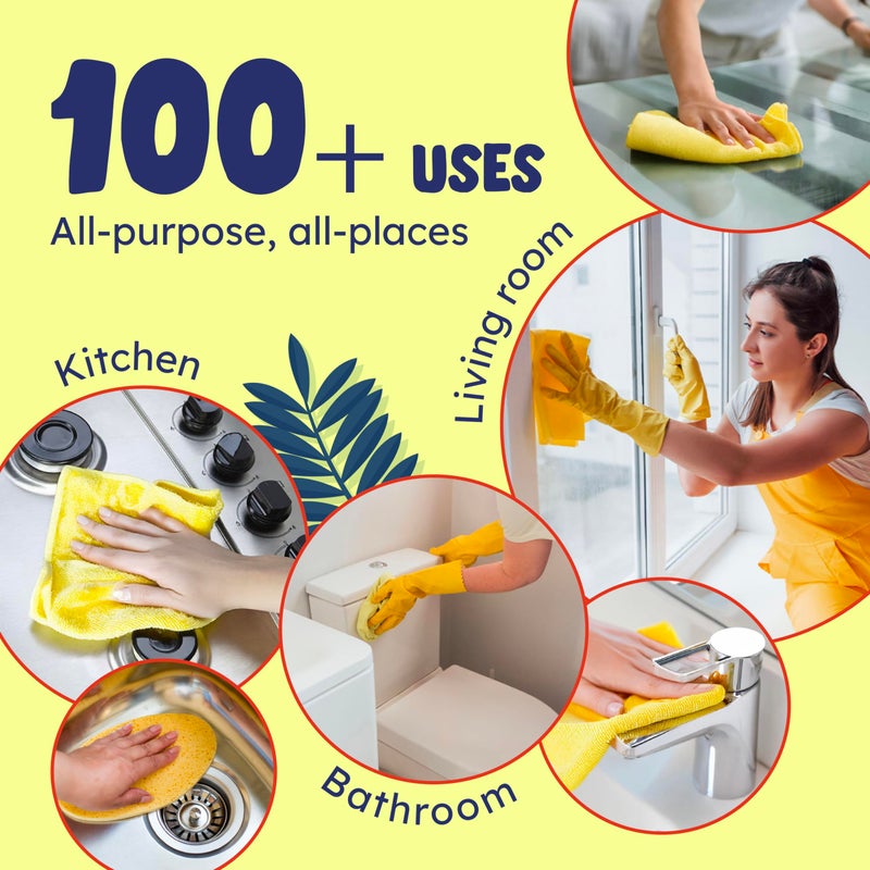 Originally Yellow Lemon Vinegar All Purpose Cleaning Spray | Distilled Cleaning Vinegar | Plant-Derived All Purpose Cleaner | Living Room, Bathroom, & Kitchen | 3 Pack - Image 4