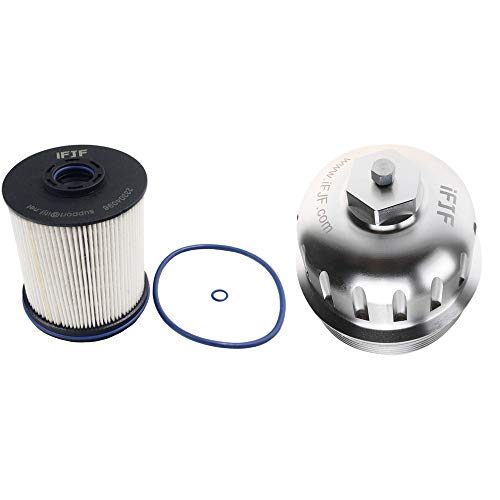iFJF TP1015 Fuel Filter and 134001 Housing Cap Replacement for Duramax 66L 20172024 Chevy SilveradoGMC Sierra 2500HD 3500HD L5P Diesel EngineSilver Cap