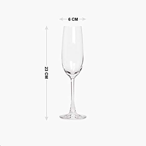 TAGROCK Flute Lexiton Champagne White Wine Glass 210Ml Set of 2 - Image 3
