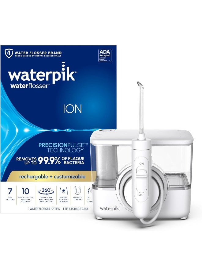 Waterpik ION Professional Cordless Water Flosser Teeth Cleaner Rechargeable and Portable, White, 1 Count - Image 1