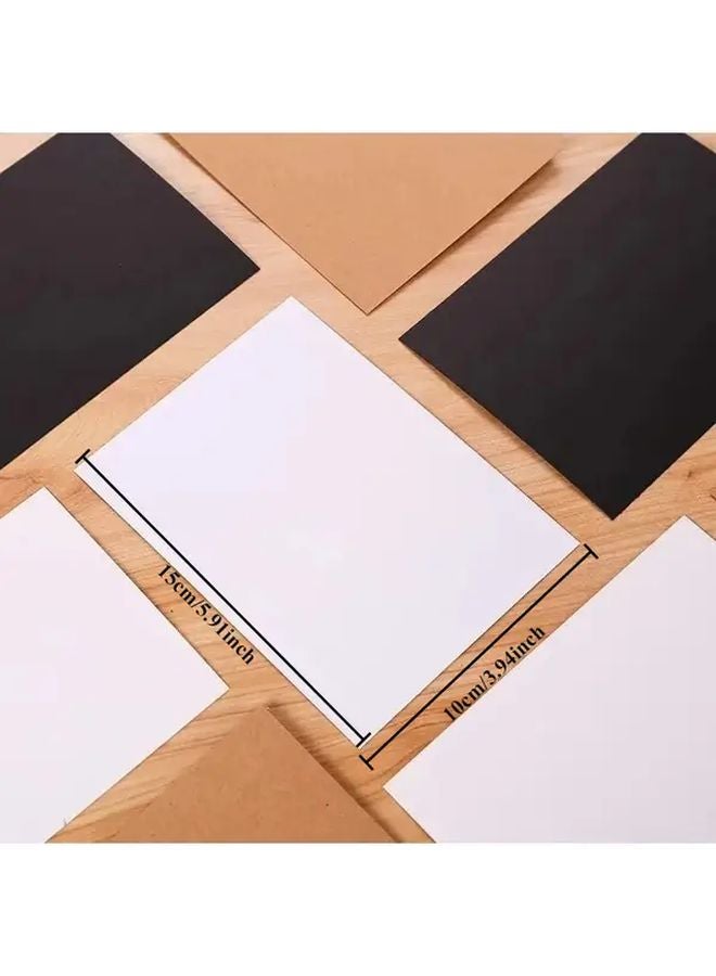 بطاقات ورق الكرافت الأبيض 20 ورقة بطاقات بريدية فارغة لمشاريع الفنون DIY - Image 5