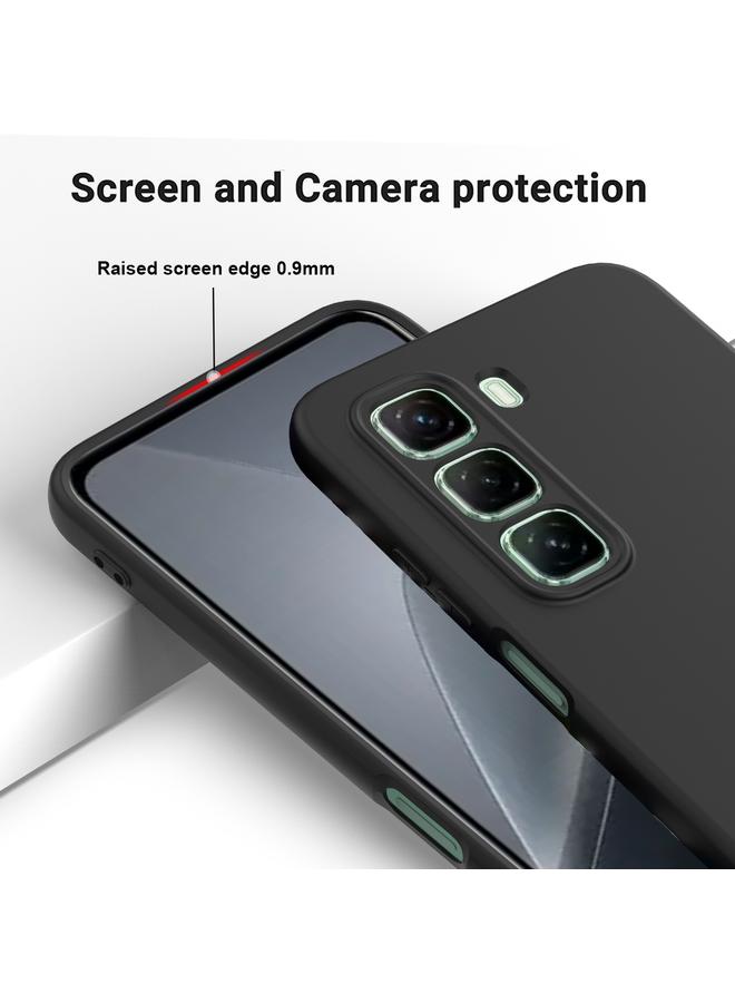The Bros Phone Case For Infinix Hot 50 Pro 4G Solid Color Liquid Silicone Dropproof Full Coverage Phone Phone Case - Image 4