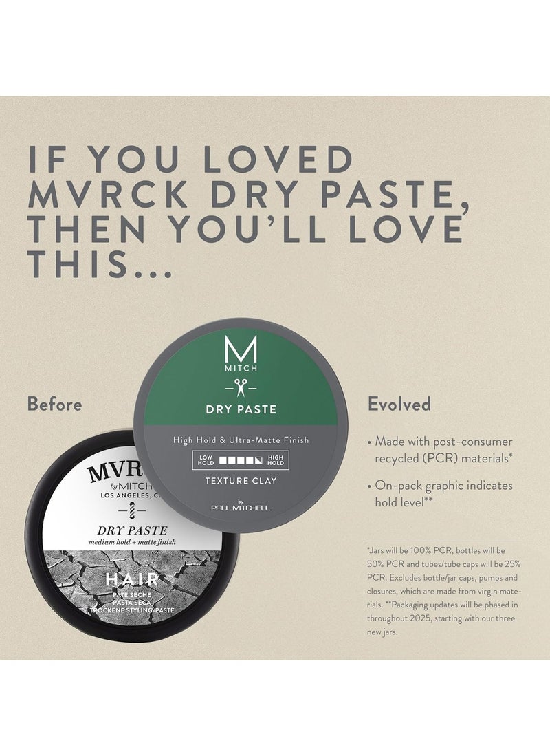 Mitch MVRCK by Paul Mitchell Dry Paste for Men, Medium Hold, Matte Finish, For All Hair Types, 3 oz.  - Image 3