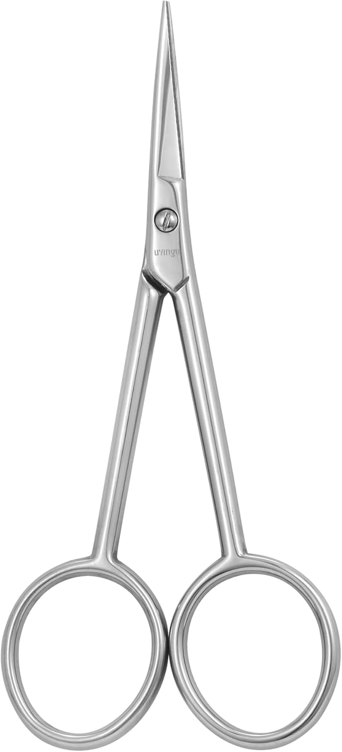 LIVINGO Premium Manicure Scissors MultiPurpose Stainless Steel Cuticle Pedicure Beauty Grooming Kit for Nail Toenail Eyebrow Eyelash Dry Skin Curved Blade 9cm - Image 1