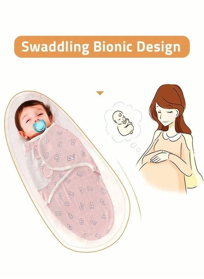 MIXDE - 6 PCS Baby Swaddle Blanket Wrap Cap Set Newborn Infant Sleep Sack With Caps 100% Breathable Cotton 0-6 Month - Image 1