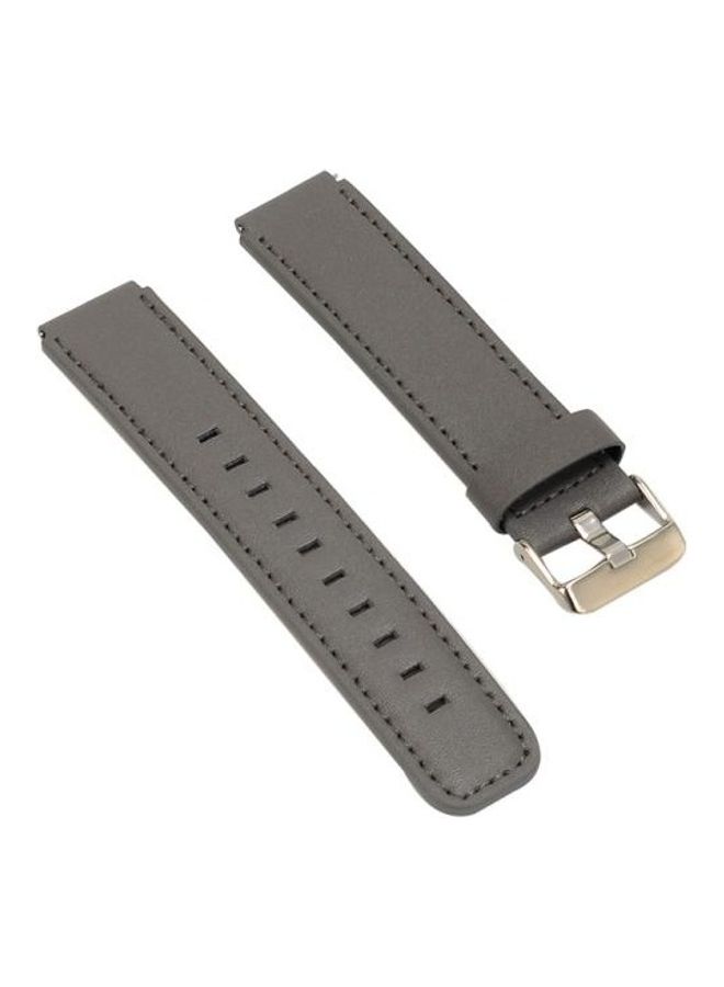 NIBEMINENT Leather Strap For Huawei B5 Grey - Image 1