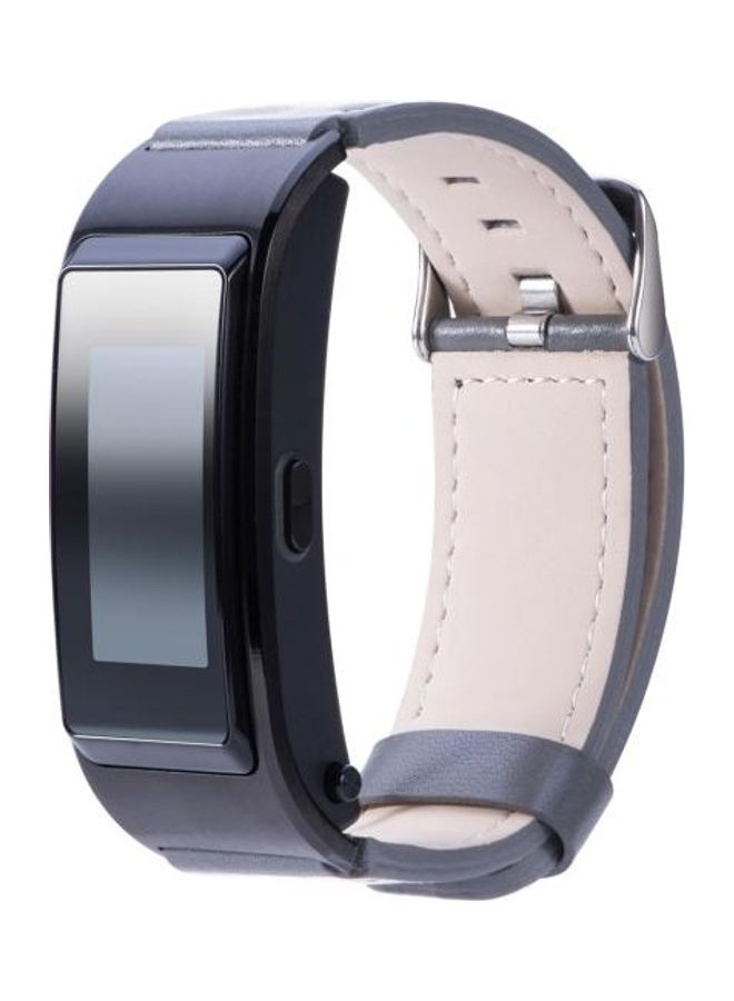 NIBEMINENT Leather Strap For Huawei B5 Grey - Image 2