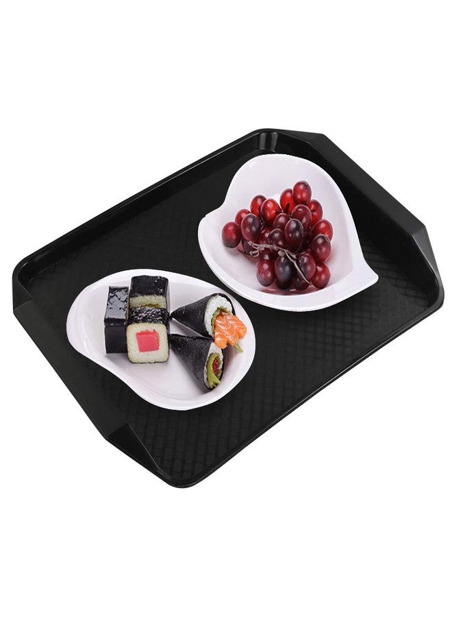 Vababa Black Plastic Fast Food Serving Trays, 4-Pack, 16.8-INCH x 12-INCH - Image 4
