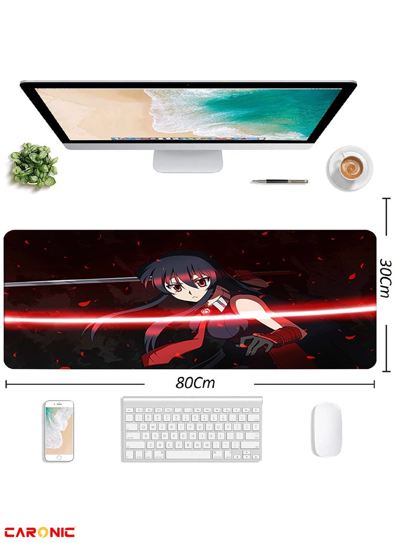CARONIC Large Gaming Mouse Pad with Superior Micro Weave Cloth Extended Desk Mousepad with Stitched Edges Non-Slip Base Water Resist Keyboard Pad For Gamer And Office Home Carl M1383  - Image 3