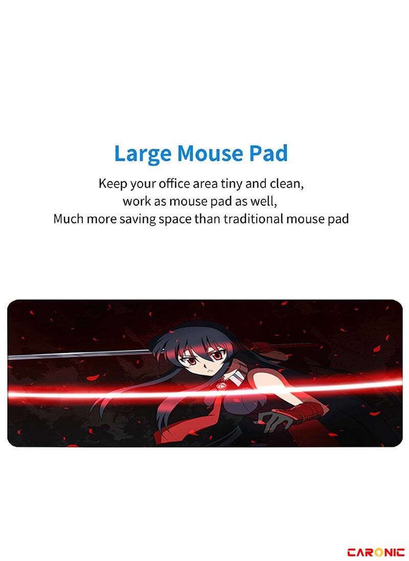 CARONIC - Large Gaming Mouse Pad with Superior Micro Weave Cloth Extended Desk Mousepad with Stitched Edges Non-Slip Base Water Resist Keyboard Pad For Gamer And Office Home Carl M1383 - Image 1