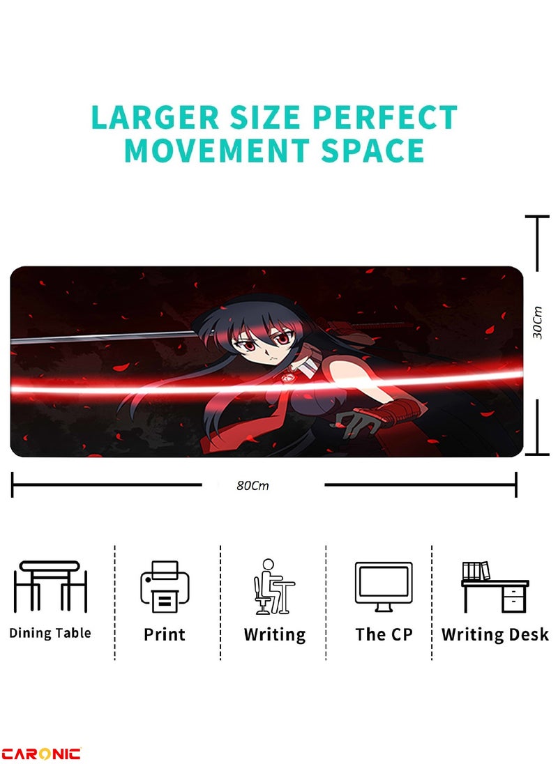 CARONIC - Large Gaming Mouse Pad with Superior Micro Weave Cloth Extended Desk Mousepad with Stitched Edges Non-Slip Base Water Resist Keyboard Pad For Gamer And Office Home Carl M1383 - Image 1