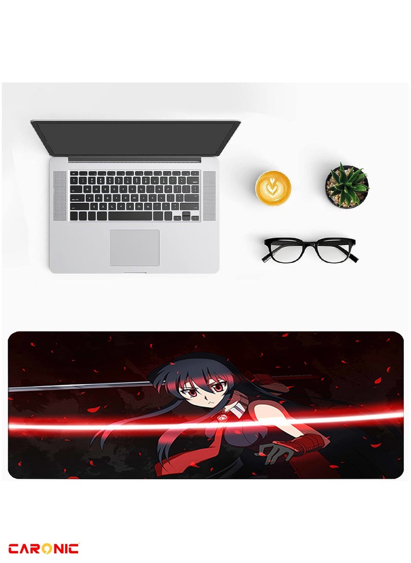 CARONIC Large Gaming Mouse Pad with Superior Micro Weave Cloth Extended Desk Mousepad with Stitched Edges Non-Slip Base Water Resist Keyboard Pad For Gamer And Office Home Carl M1383  - Image 5