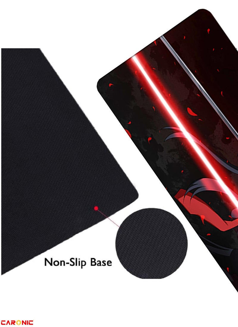 CARONIC - Large Gaming Mouse Pad with Superior Micro Weave Cloth Extended Desk Mousepad with Stitched Edges Non-Slip Base Water Resist Keyboard Pad For Gamer And Office Home Carl M1383 - Image 1