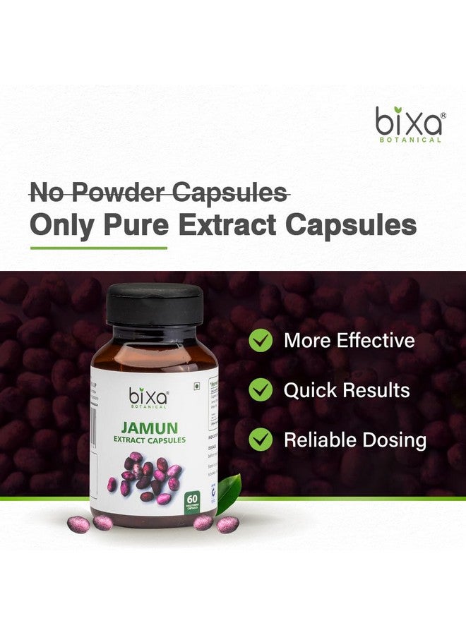 Bixa Botanical Jamun Extract 5% Bitters 60 Veg Capsules (450mg) | Supports Low Sugar Levels, Prevents Tissue Damage, Reduces Thirst, Aids Digestion | Pack of 1 - Image 3