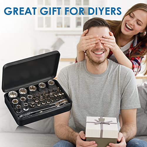 GreaTalent 30in1 S2 Steel Mini Ratchet Wrench Screwdriver Bit Set with Universal Sockets, 36-Teeth Gear, Magnetic Bit Holder, 90 Degree Drive Handle - Image 2