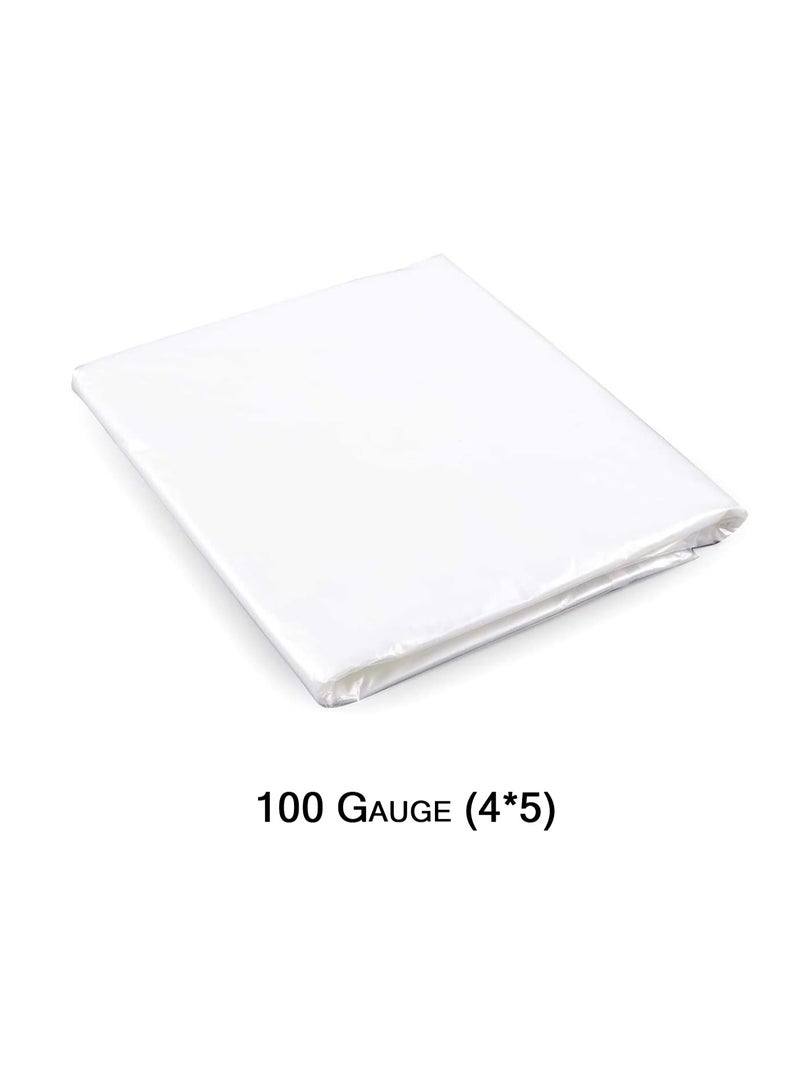 Siltox Transparent Polythene Sheet 4x5 Meter – 100 Gauge Heavy‑Duty - Image 1