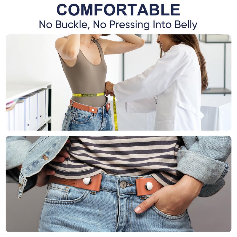 TOURZOO Belts for Women/Men Buckle Free Elastic Belt Invisible No Buckle Stretch Waist Belt For Jean Pants,Dresses,No Bulge - Image 4