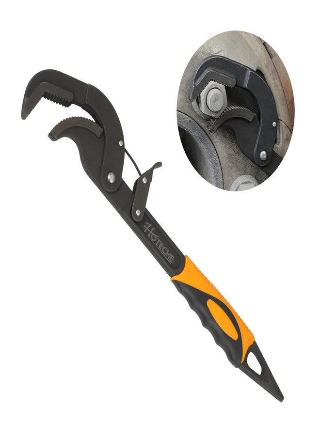 Hoteche 14-Inch Adjustable Quick Pipe Wrench Multi-fucntion Self-adjusting Plumbing Spanner 1.1"-2.5"/27mm-63mm - Image 1