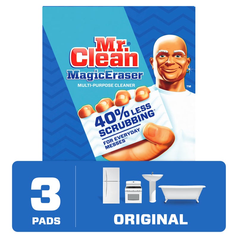 Mr. Clean Original Magic Eraser Cleaning Pads with Durafoam, 3 Count