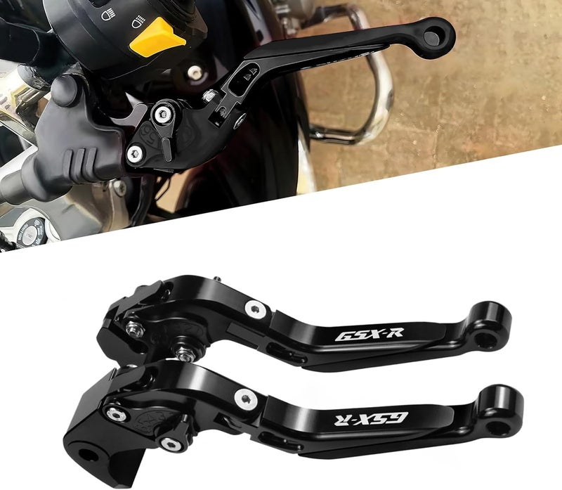 XIDAODIT Motorcycle Folding Extendable Adjustable Clutch Brake Levers for GSXR750 GSXR600 GSX-R K1 K2 K3 K4 K5 K6 K7 K8 K9 K10 (Black) - Image 3