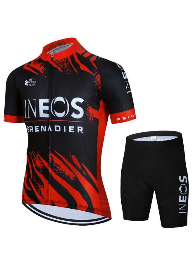 Summer Breathable Cycling Jersey Bib Short Sleeve Set Bicycle Clothing Cycling Suit Cool
