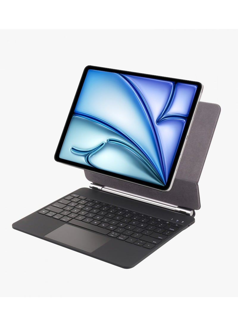 GREEN LION - Magic Keyboard Case for iPad Pro 11” / Scissor Holder / Pencil Holder / Backlit Function / High Sensitivity Touchpad / 10m Operating Distance / Foldable and Portable / 360-Degree Rotation - Black - Image 1